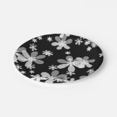 白黒フローラ ペーパープレート (アングル)