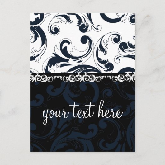 白黒フローラ ポストカード (正面)