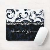 白黒フローラ マウスパッド (マウス)