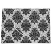 白黒フローラ ラージペーパーバッグ (正面)