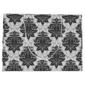 白黒フローラ ラージペーパーバッグ (裏面)