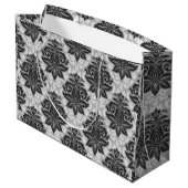 白黒フローラ ラージペーパーバッグ (裏面アングル)