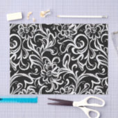 白黒フローラ 薄葉紙 (クラフト)