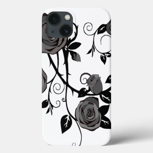 白黒フローラ Case-Mate iPhoneケース (裏面)