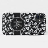 白黒フローラiPhone 5ケースモノグラム Case-Mate iPhoneケース (裏面(横))