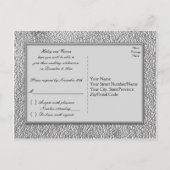 白黒フローラRSVPポストカード インビテーションポストカード (裏面)