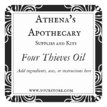 白黒フローリッシュスペル油ラベル