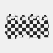 白黒フ市松模様にラグ男子のパーティーギフトボックス フェイバーボックス (折り畳みなし)