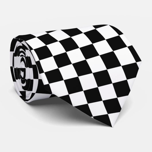 白黒フ市松模様にロアII ネクタイ (ロール)