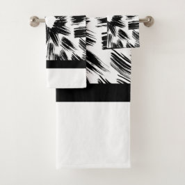 白黒ブグランジラシ バスタオルセット