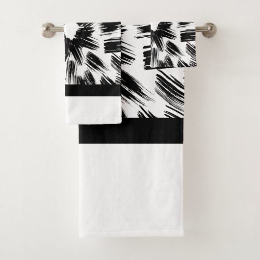 白黒ブグランジラシ バスタオルセット (インサイチュ)
