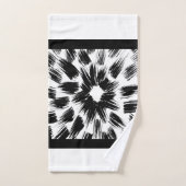 白黒ブグランジラシ バスタオルセット (ハンドタオル)