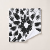 白黒ブグランジラシ バスタオルセット (ウォッシュタオル)