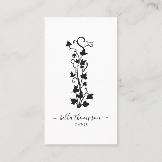 白黒ブドウつる植物 名刺 (裏面)