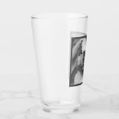 白黒ブドウの写真葉イニシャルグレー タンブラーグラス (右)