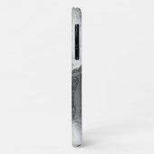 白黒ブドウの写真葉イニシャルグレー Case-Mate iPhoneケース (裏面/左)