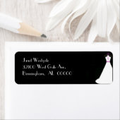 白黒ブライダルガウン住所 シール (インサイチュ)