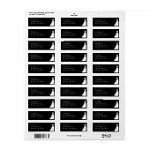 白黒ブライダルガウン住所 シール (フルシート)