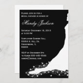 白黒ブライダルシャワーの招待状 招待状 (正面/裏面)