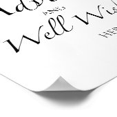 白黒ブライダルシャワーアドバイスとウェルウィッシュ ポスター (角)