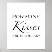 白黒ブライダルシャワー何人のキスが署名 ポスター (正面)