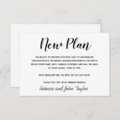 白黒ブライダルシャワー延期カード (正面/裏面)