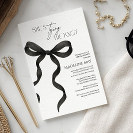 白黒ブライダルシャワー招待状 | シックモダン 招待状