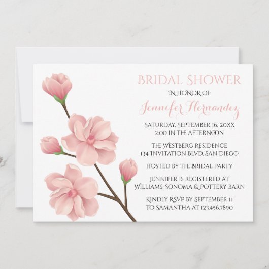 白黒ブライダルシャワー結婚の標識イーゼル 招待状 (正面)