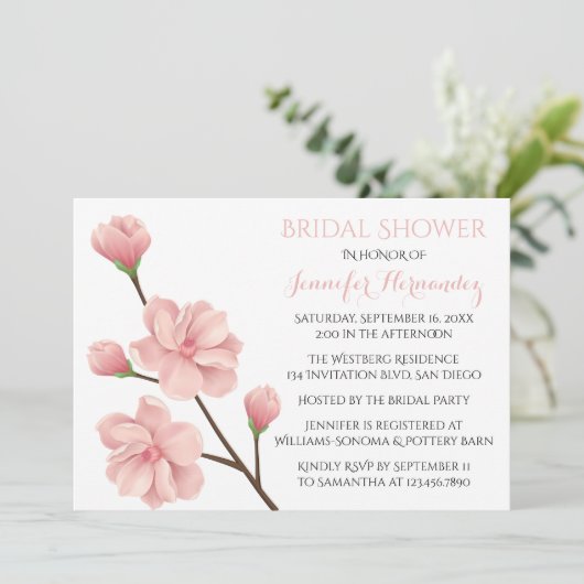 白黒ブライダルシャワー結婚の標識イーゼル 招待状 (スタンド正面)