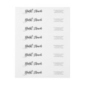 白黒ブライダルシャワー ラップアラウンドラベル (シート)