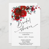 白黒ブライダルシャワー 招待状 (正面/裏面)