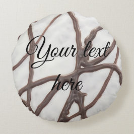 白黒ブラウニーケーキ枕 ラウンドクッション