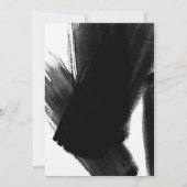 白黒ブラシストロークタイポグラフィスウィート16 招待状 (裏面)