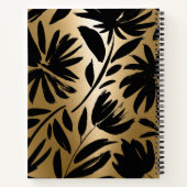 白黒ブラシフローラ ノートブック (裏面)