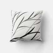 白黒ブラシ仕上げテクスチャ装飾用クッション クッション (裏面)