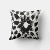 白黒ブラシ付きグランジ装飾用クッション クッション (裏面)