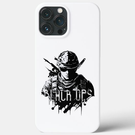 白黒ブラックオプスiPhone 13 Pro Maxケース Case-Mate iPhoneケース (裏面)