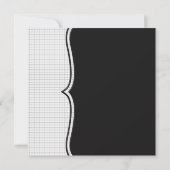 白黒ブラックタイ企業のパーティーイベント 招待状 (裏面)