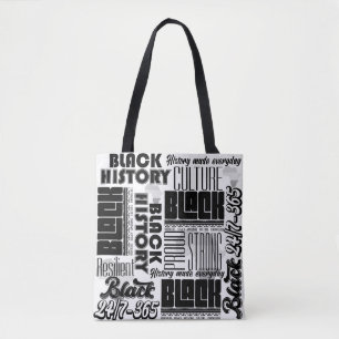白黒ブラックヒストリツートーントート トートバッグ