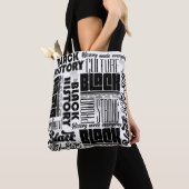 白黒ブラックヒストリツートーントート トートバッグ (クローズアップ)