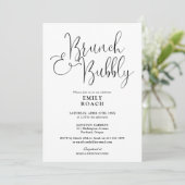 白黒ブランチと泡立つブライダルシャワー 招待状 (スタンド正面)