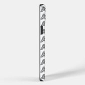 白黒ブラーブラーブラタイポグラフィ Case-Mate iPhoneケース (裏面 / 右)