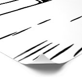 白黒ブリッジアートプリント ポスター (コーナー)