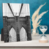 白黒ブルックリンブリッジニューヨーク フォトプラーク (側面)