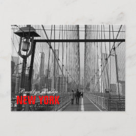 白黒ブルックリンブリッジ – NY New York nr 2 ポストカード