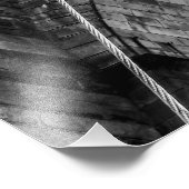 白黒ブルックリン橋の写真NYC フォトプリント (角)