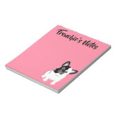 白黒ブルドッグフランスのかわいい子犬 ノートパッド (回転)