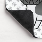 白黒ブルドッグフランスのかわいい漫画の犬 マウスパッド (コーナー)