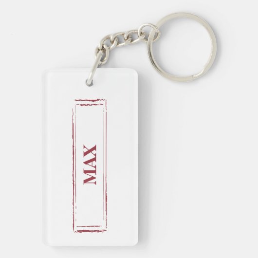 白黒ブルドッグフランスのクリスマスドッグ キーホルダー (裏面)