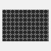 白黒ブルドッグフランスのズ ラッピングペーパーシート (正面2)